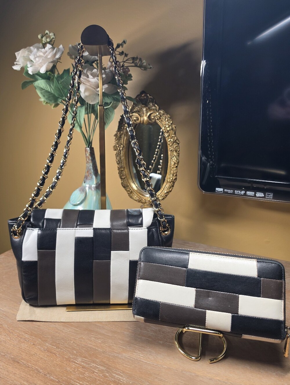 henri bendel Patchwork 712 5th Ave. Collectors Bag w/ Wallet (Retail $826) - Picture 5 of 16